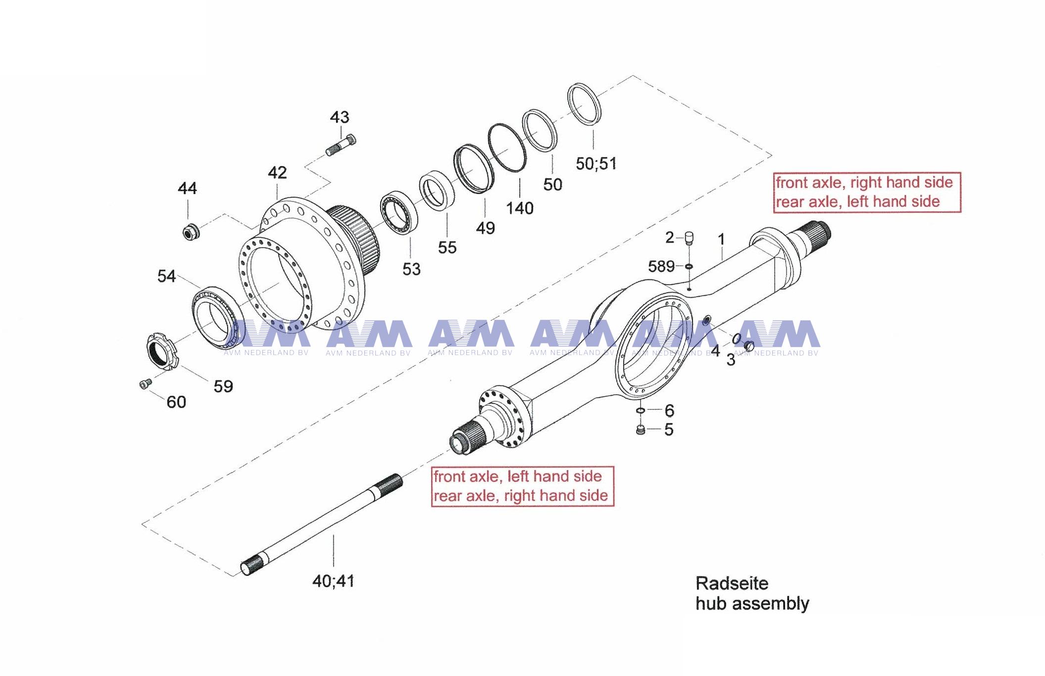 Differential and carrier assembly LH307 Load-Haul-Dumper Sandvik