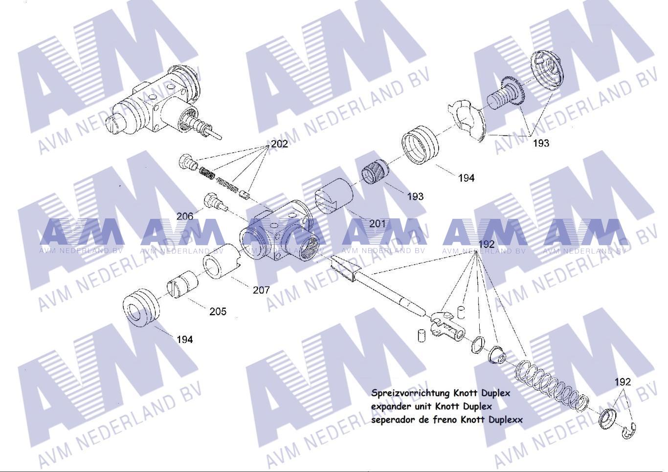 Seperador de freno Knott Duplex 023122231 Wabco